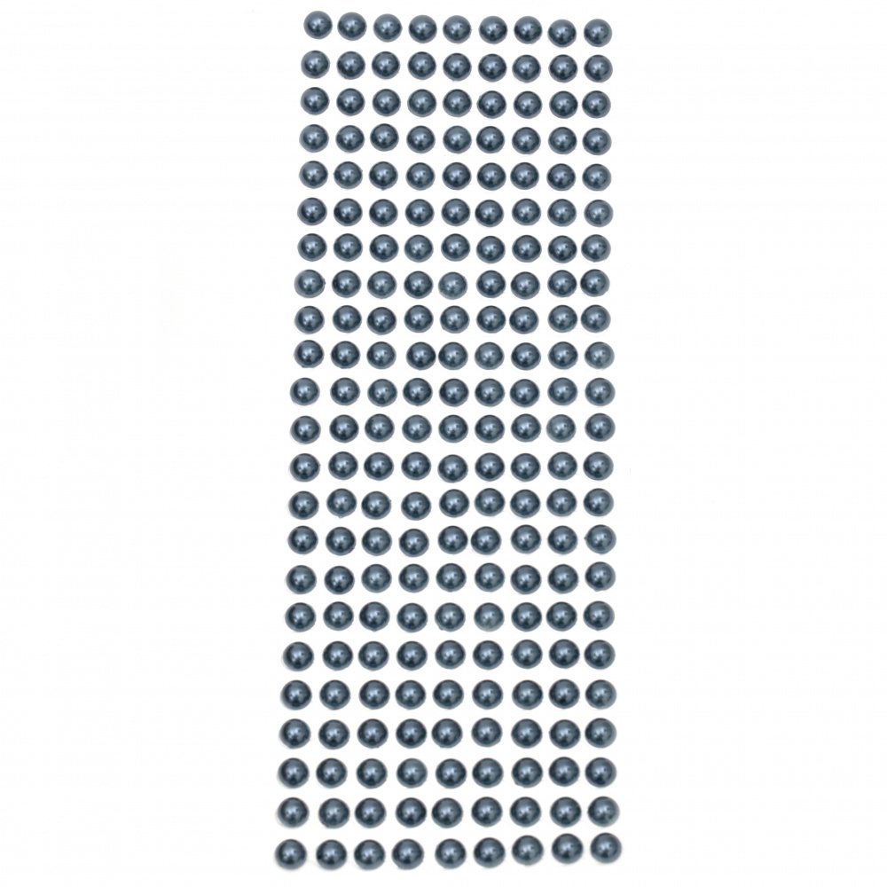 Pietre perle autoadezive emisfere 8 mm albastru închis - 207 bucăți