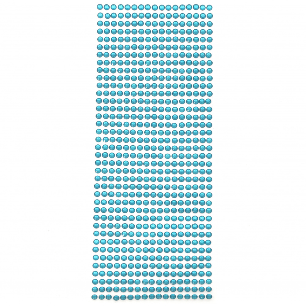 Pietre autoadezive acrilice 5 mm culoare turcoaz închis - 646 bucăți