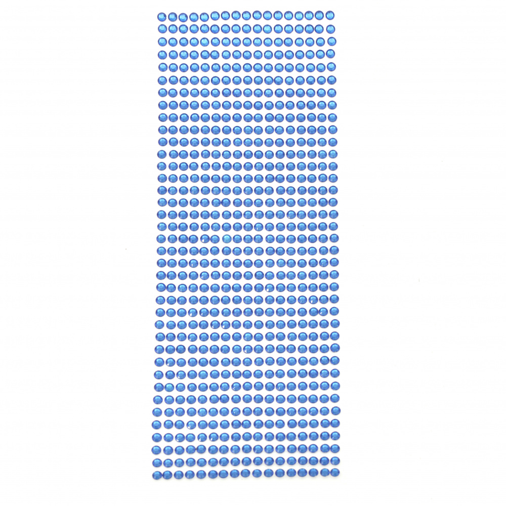 Pietre autoadezive acrilice 5 mm culoare albastru - 646 bucăți