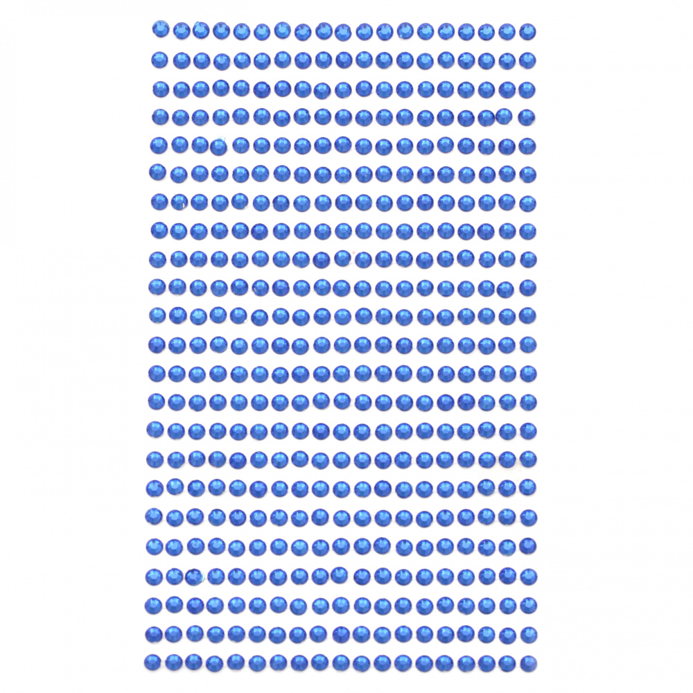 Self-adhesive stones acrylic 4 mm color blue dark - 437 pieces