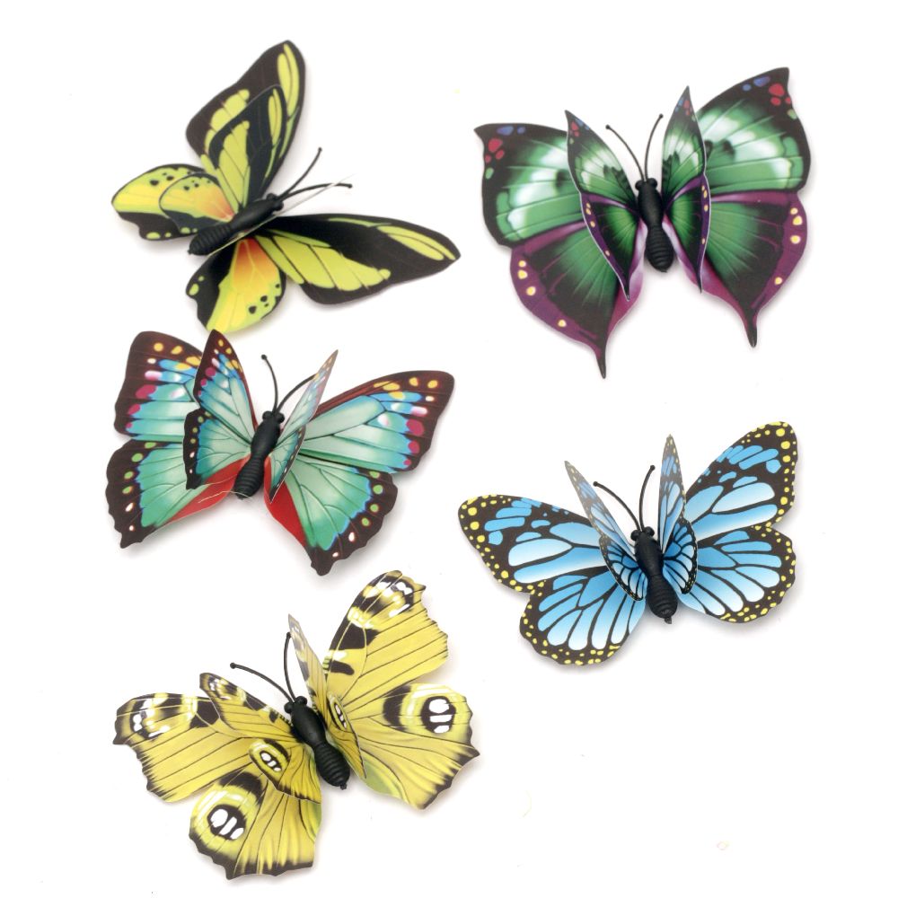 Пеперуда с магнит цвят микс 50x68 ~ 70x70 мм