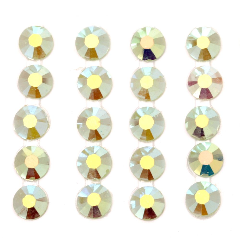 Self-adhesive acrylic stones 5 mm color rainbow green -300 pieces