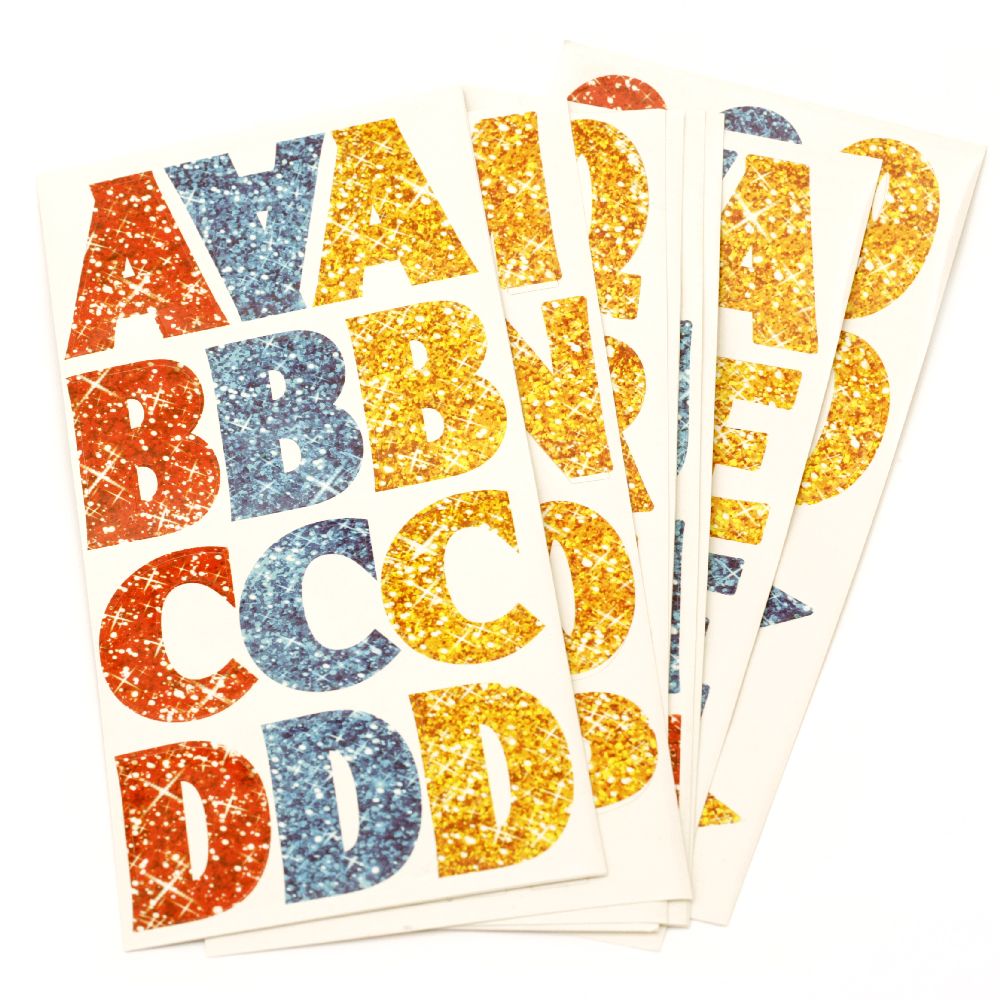 Adhesive stickers alphabet and numbers 14 sheets ~ 170 stickers