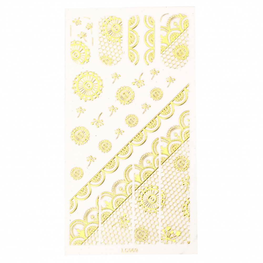 Stickers for decoration lace Assorted gold color