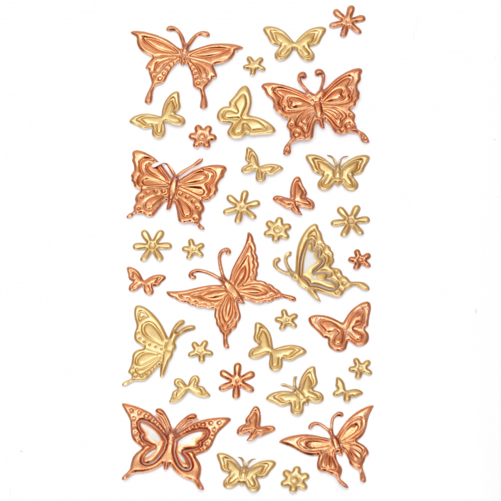 Самозалепващи стикери 3D пеперуди 7±35x8±30 мм