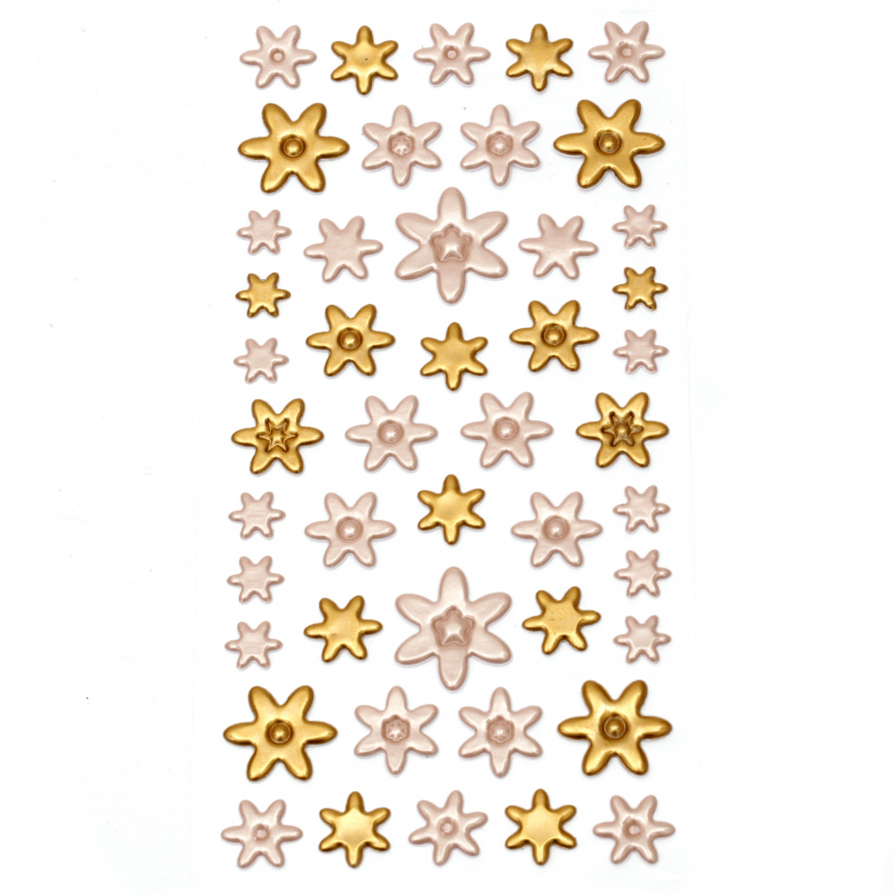 Adhesive stickers 3D flowers 10 ~ 20x10 ~ 25 mm