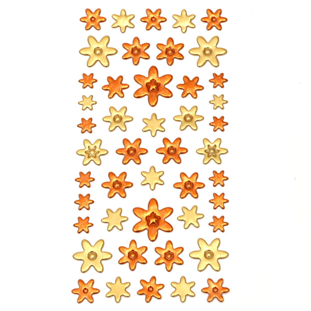 Самозалепващи стикери 3D цветя 10±20x10±25 мм