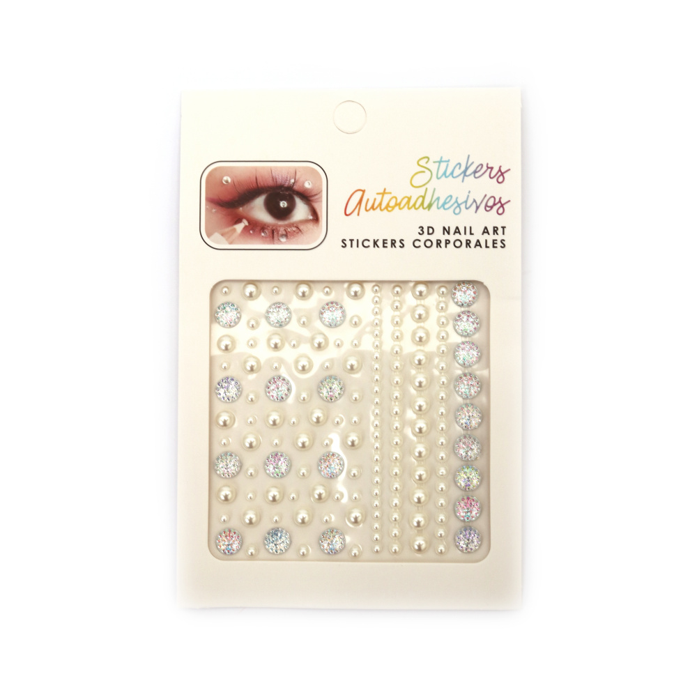 Self-adhesive Pearls hemispheres and acrylic stones