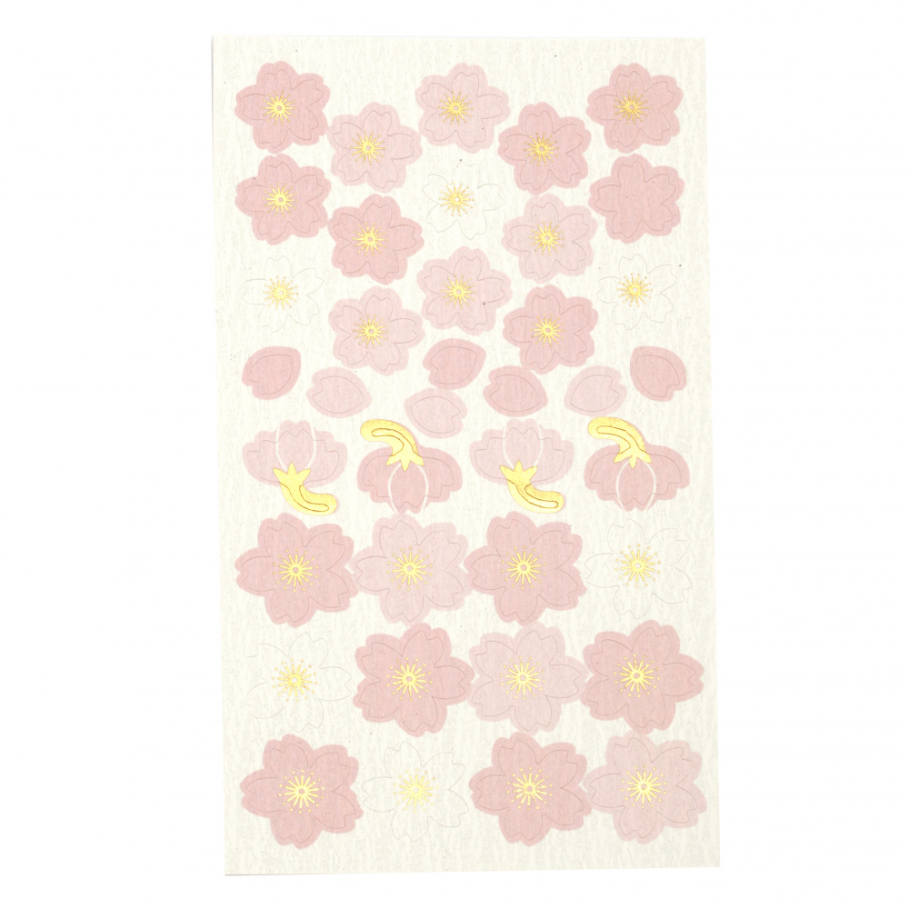 Scrapbook Paper Stickers / Japanese Cherry Blossom - 38 pieces