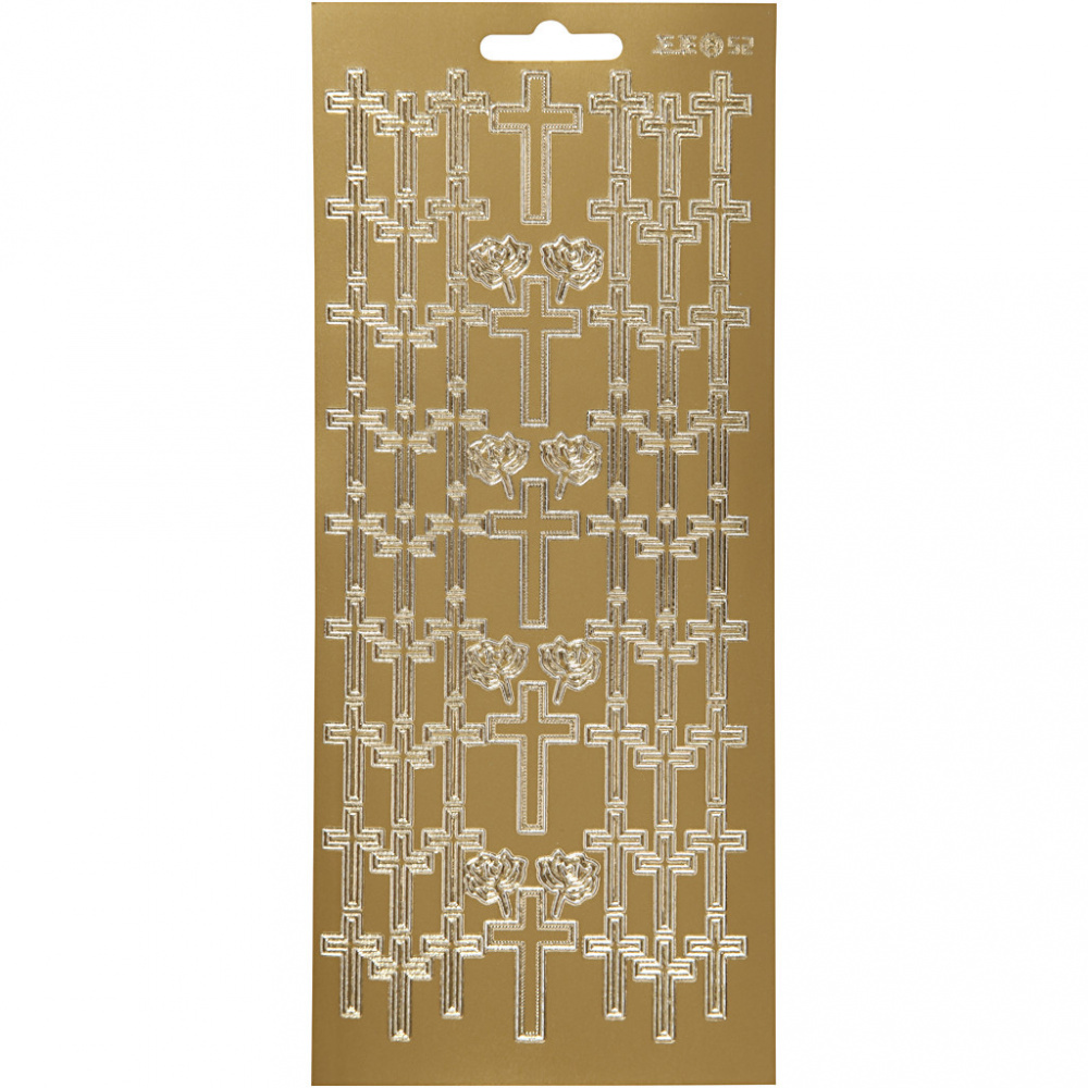 Αυτοκόλλητα σταυροί Creativ10x23 cm χρυσό -1 φύλλο