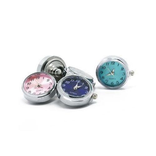 Часовник кварц копче Тик- так 24x21x5 мм метал цвят сребро NF АСОРТЕ