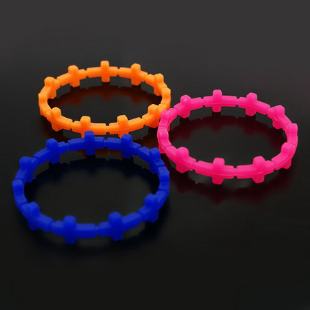 Silicone bracelet 65 mm MIX