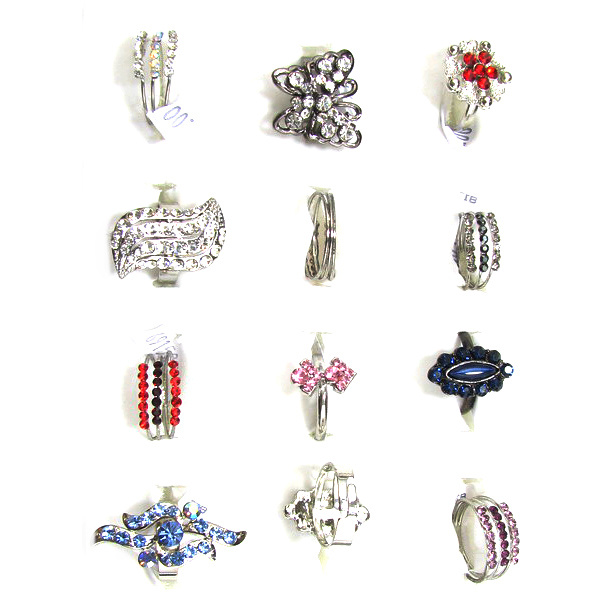 ASSORTED crystal ring