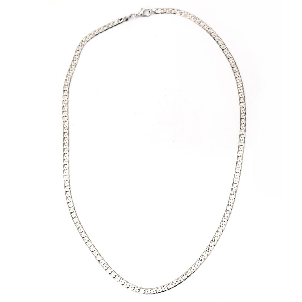 Necklace metal color silver 255 mm