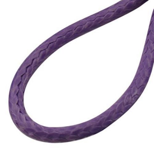 Necklace cord cotton Korea 2 mm 45 cm purple dark