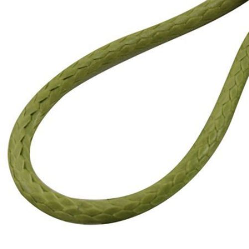 Necklace cord cotton Korea 2 mm 45 cm khaki