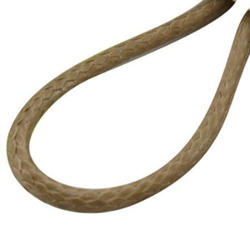 Necklace cord cotton Korea 2 mm 45 cm tobacco