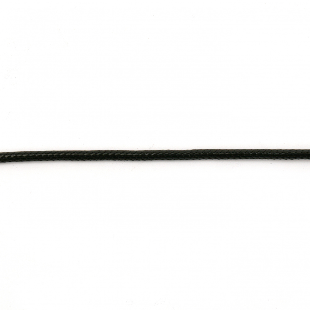 Κολιέ κορδόνι Κορέα 2 mm μαύρο 45 cm
