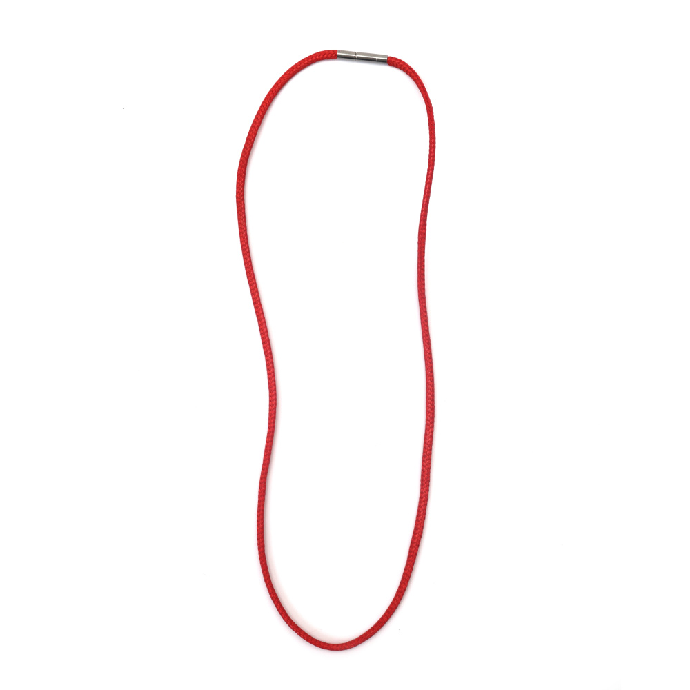 Snur colier Coreea 2,5 mm 50 cm rosu
