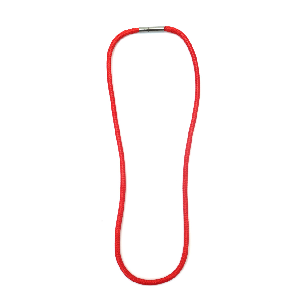 Snur colier Coreea 3 mm 45 cm rosu