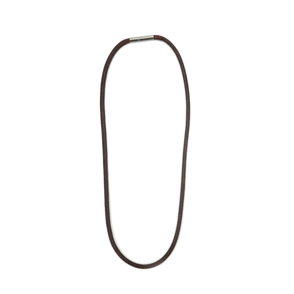 Snur de colier Coreea 3 mm 40 cm maro închis