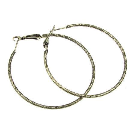 Earrings metal antique bronze 49 mm