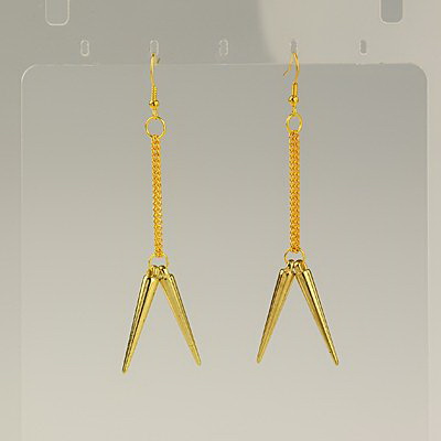 Earrings metal CCB gold 91 mm
