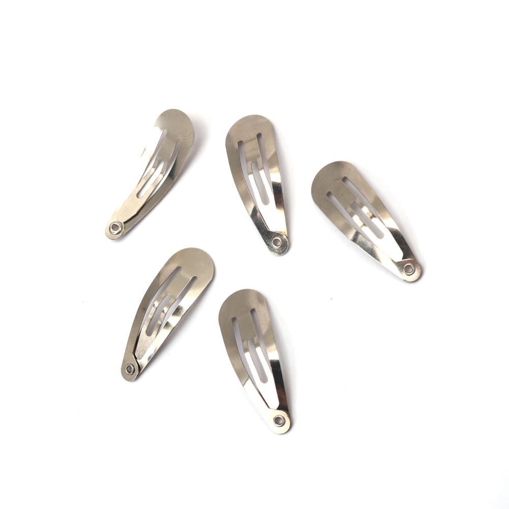 Μεταλλικό τσιμπιδάκι μαλλιών tic-tac 31x11x0,5 mm - 10 τεμάχια