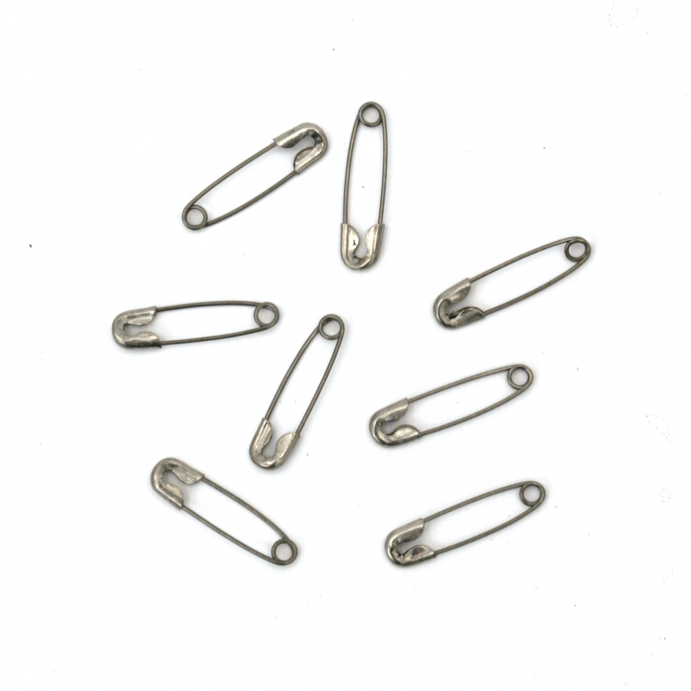 Safety Pins, 19x5 mm, Stainless Steel Color - Set of 1000