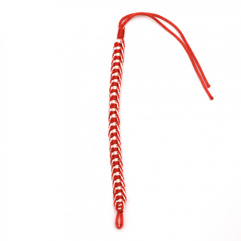 Set de 10 brățări Mărțișor din șnur de mătase împletit, lucrate manual, 16 cm – perfecte pentru tradiție și prietenie