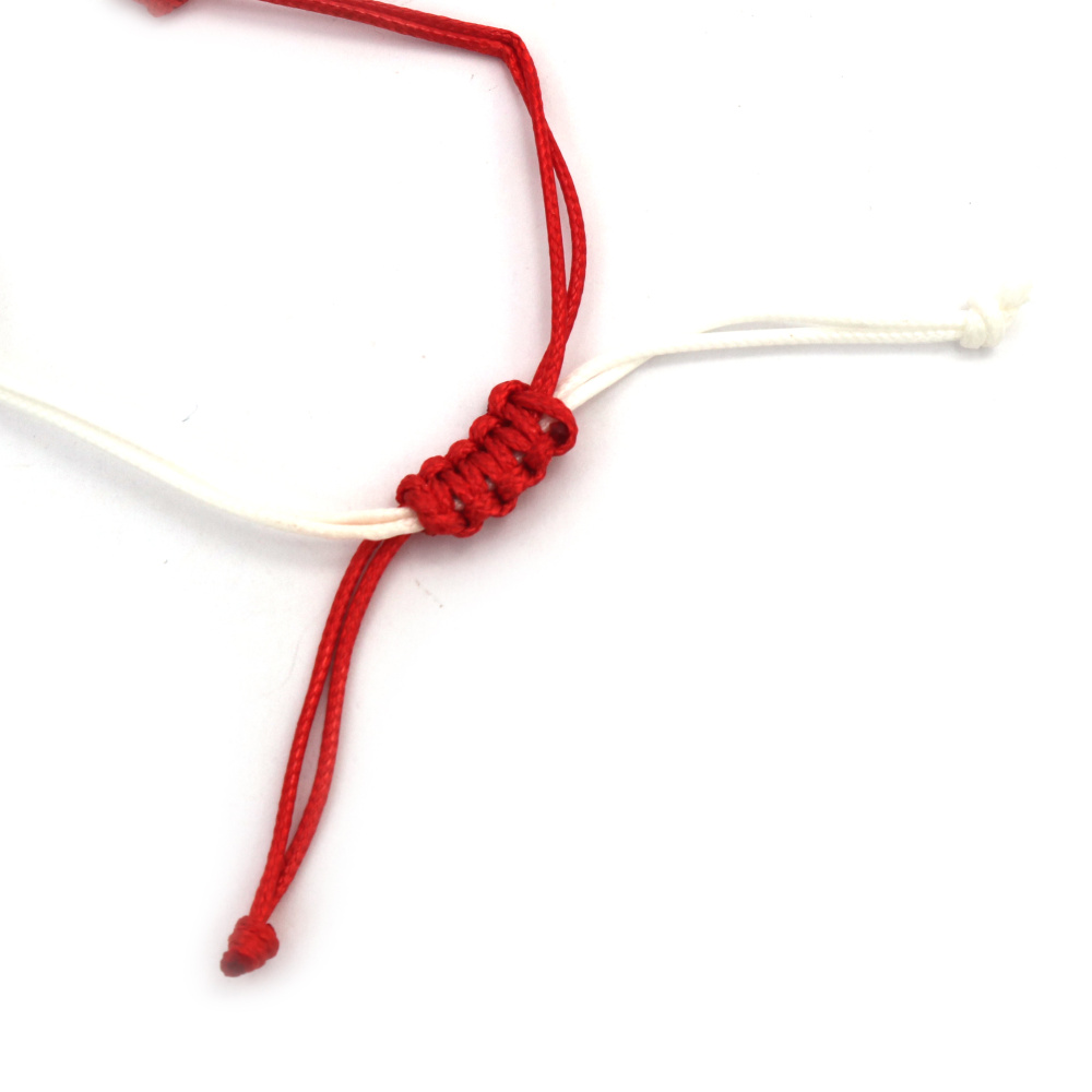 Brățară Martisor  din material textil cu element metalic și cristale ASORTATE - 12 bucăți