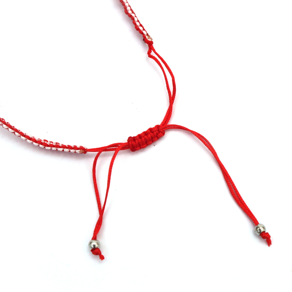 Brățară Martisor  din material textil cu element metalic și cristale ASORTATE - 12 bucăți