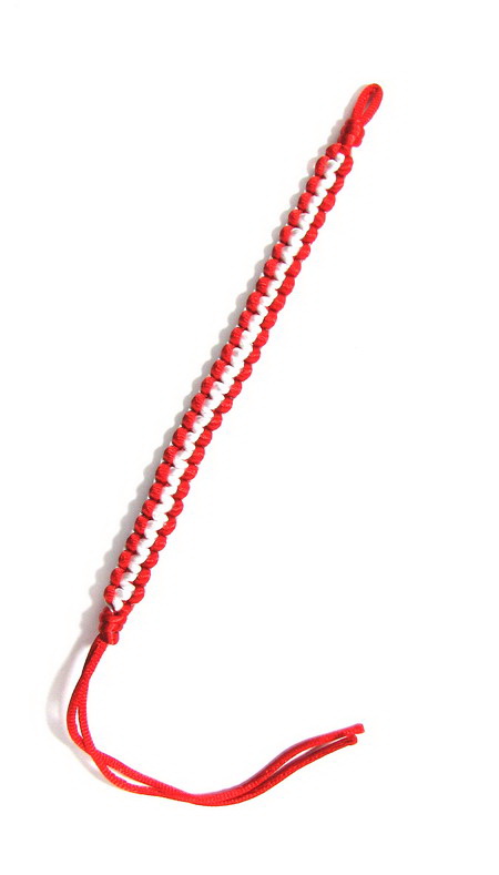 Гривна мартеница копринен шнур 6 мм плетена -10 броя
