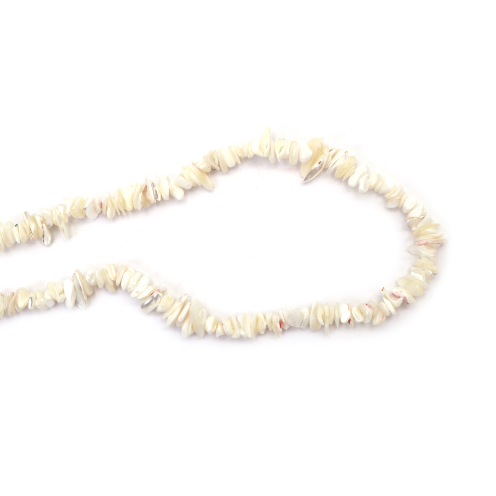 Șir margele  cu pietre semiprețioase cu șnur 5-7 mm ~ 90 cm Perlă