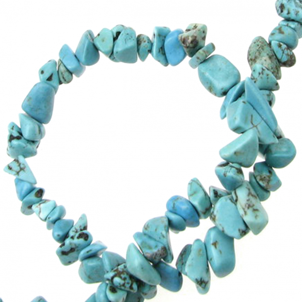 Turquoise Strand, Natural Stone Chips, 5-7mm, ~80cm