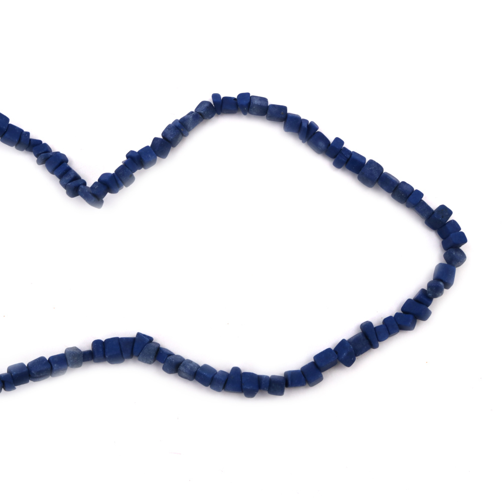 String Semi-Precious Stone Tumble Beads: Imitation LAPIS LAZULI / 5-7 mm ~ 90 cm 