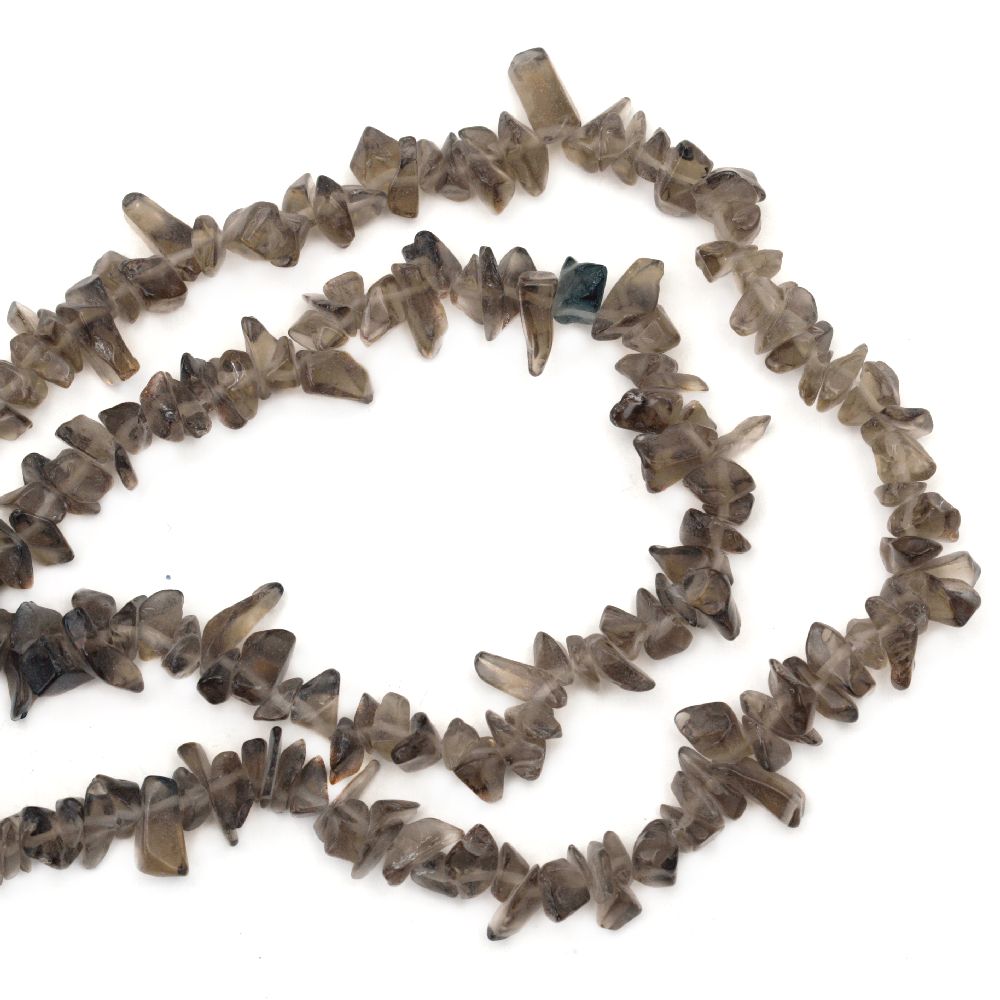 SMOKY QUARTZ Gemstone Chip Beads Strand 5-7 mm ~ 90 cm 