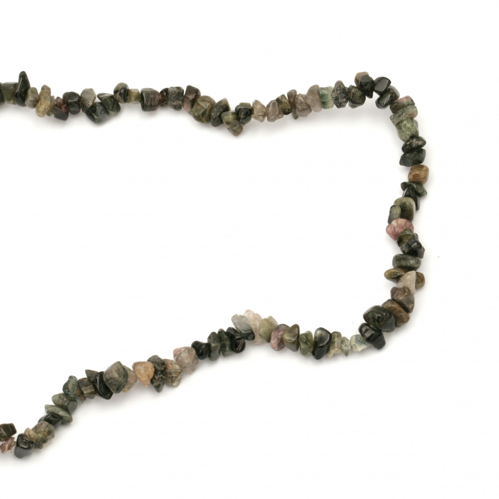 String natural stone TOURMALINE chips 8-12 mm ~ 90 cm 