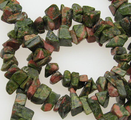 UNAKITE Chip Beads Strand 8-12 mm ~ 90 cm 