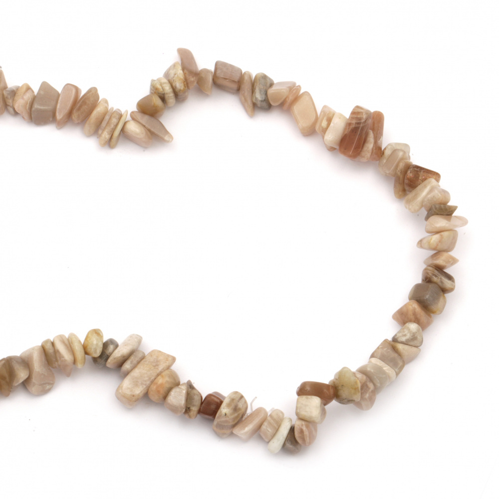 Natural, Milky, Brown MOONSTONE chip Beads Strand 8-12 mm ~ 90 cm 