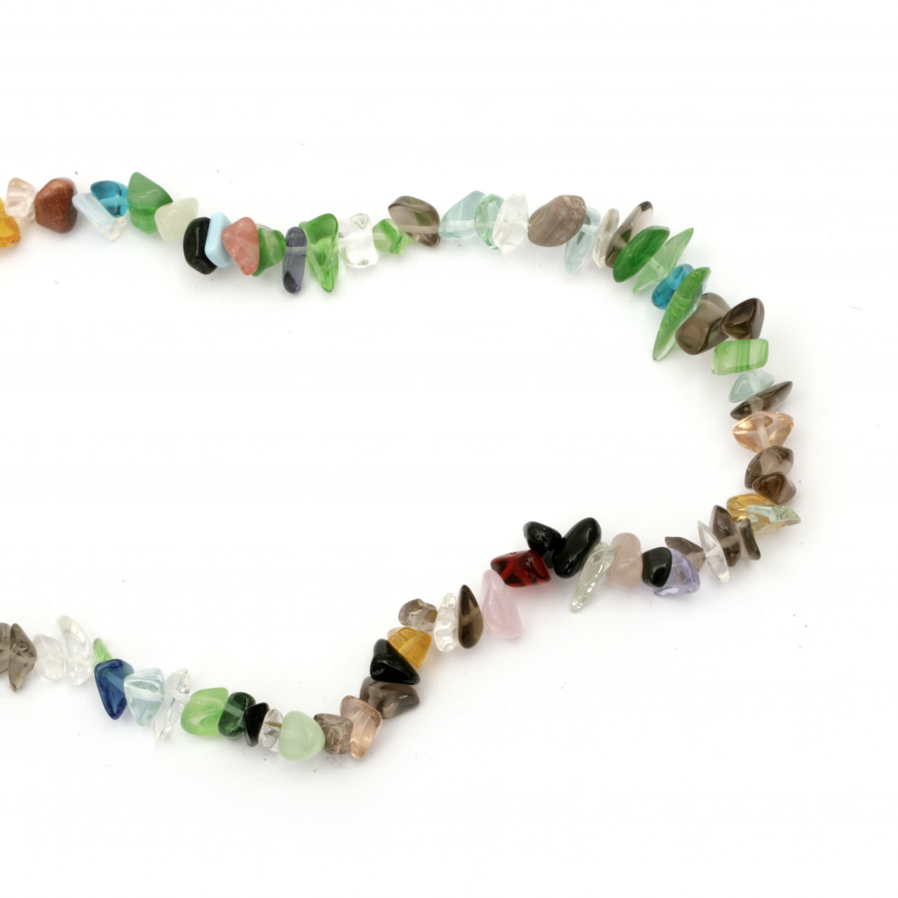String of Natural Stone Chip Beads 8 - 12 mm / MIX ~ 90 cm