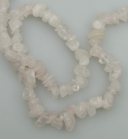 ROSE QUARTZ Natural Gemstone Chip Beads Strand, 5-7 mm, Length ~80 cm  