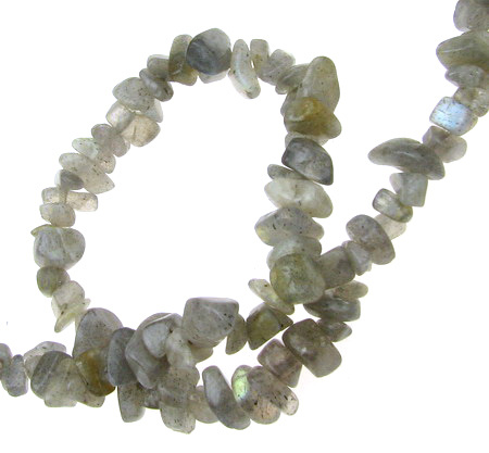 Strand of LABRADORITE Grade A Natural Gemstone Chip Beads, 5-7 mm, Length ~80 cm