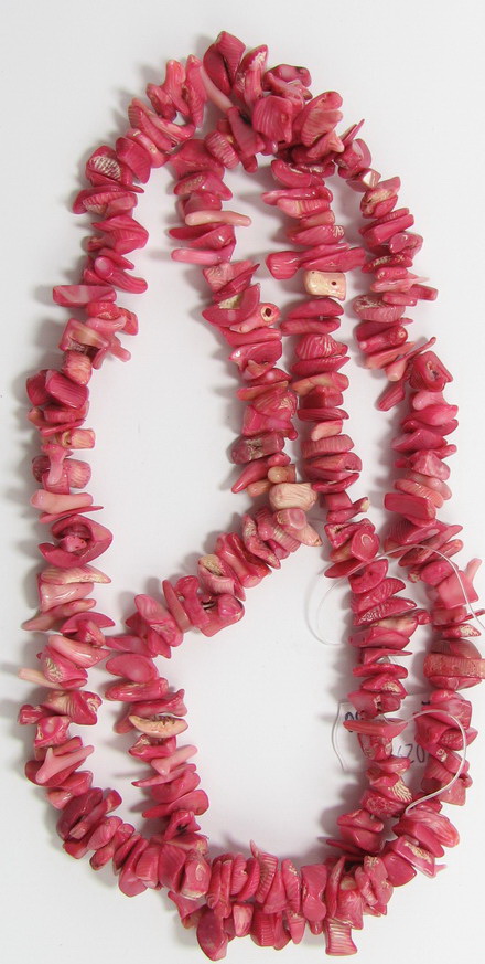 CORAL Chip Beads Strand 8-12 mm ~ 90 cm, Red