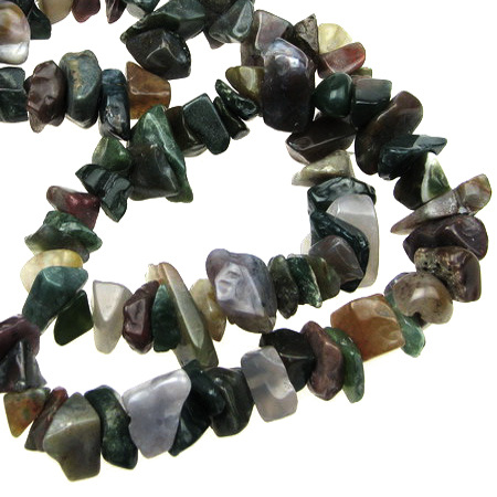 Natural Indian Agate Chip Beads Strand 8-12 mm ~ 90 cm 