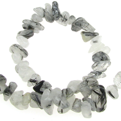 TOURMALINE QUARTZ Gemstone Chip Beads Strand 5-7 mm ~ 90 cm 