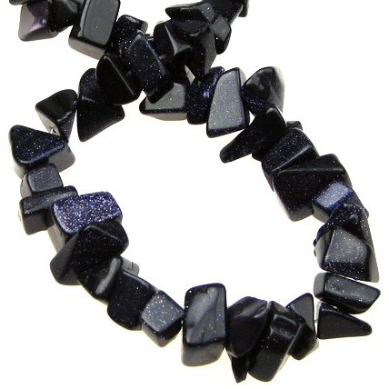 Gemstone Chip Beads Strand 8-12 mm ~ 90 cm GOLDSTONE BLUE