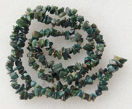 MOSS AGATE Chip Beads Strand 8-12mm ~ 90cm 