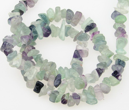 String of natural stone chips, 8-12 mm ~90 cm FLUORITE