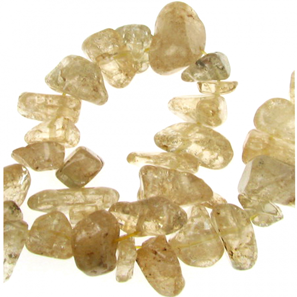 Șnur de așchii de piatră naturală 8-12 mm ~ 90 cm CITRIN închis